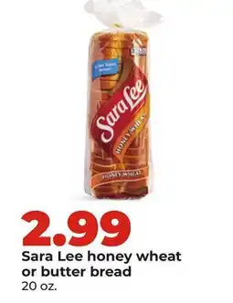 Hy-Vee Sara Lee honey wheat or butter bread offer