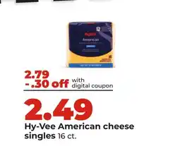 Hy-Vee Hy-Vee American cheese singles offer