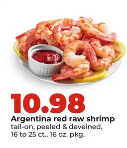 Hy-Vee Argentina red raw shrimp offer