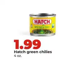 Hy-Vee Hatch green chilies offer