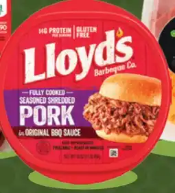 Hy-Vee Lloyd's BBQ shredded pork, beef or chicken offer