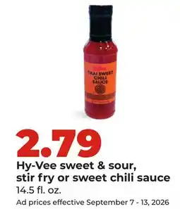 Hy-Vee Hy-Vee sweet & sour, stir fry or sweet chili sauce offer