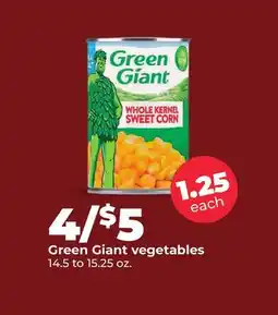 Hy-Vee Green Giant vegetables offer