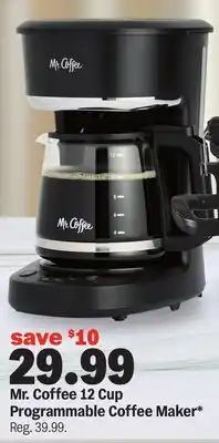 Meijer Mr. Coffee 12 Cup Programmable Coffee Maker offer