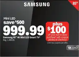 Meijer Samsung 85 4K Mini LED Smart TV offer
