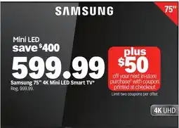 Meijer Samsung 75 4K Mini LED Smart TV offer