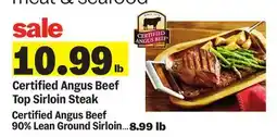 Meijer Certified Angus Beef Top Sirloin Steak offer