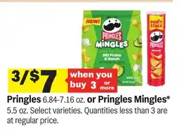 Meijer Pringles 6.84-7.16 oz. or Pringles Mingles offer