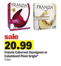 Meijer Franzia Cabernet Sauvignon or Columbard Pinot Grigio offer