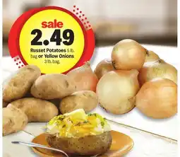 Meijer Russet Potatoes 5 lb. bag or Yellow Onions 3 lb. bag offer