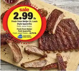 Meijer Fresh from Meijer St. Louis Style Spareribs offer