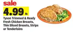 Meijer Tyson Trimmed & Ready Fresh Chicken Breasts, Thin Sliced Breasts, Strips or Tenderloins offer