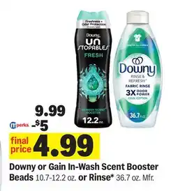 Meijer Downy or Gain In-Wash Scent Booster Beads offer