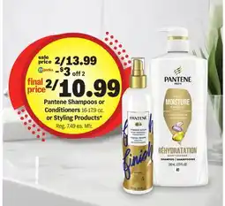 Meijer Pantene Shampoos or Conditioners 16-17.9 oz. or Styling Products offer