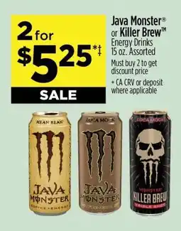 Dollar General Java Monster or Killer Brew offer