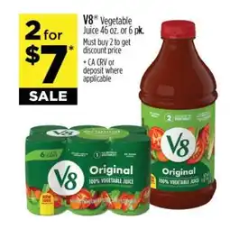 Dollar General V8 Vegetable Juice offer