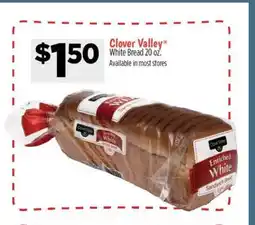 Dollar General Clover Valley White Bread 20 oz offer