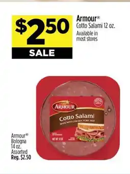 Dollar General Armour Cotto Salami 12 oz offer