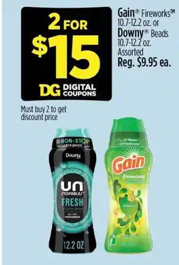 Dollar General Gain Fireworks or Downy Beads offer