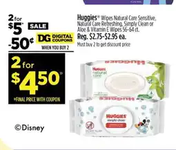 Dollar General Huggies Wipes offer