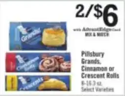 Price Chopper Pillsbury Grands, Cinnamon or Crescent Rolls offer