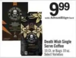 Price Chopper Death Wish Single Serve Coffee offer