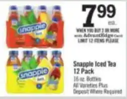 Price Chopper Snapple Iced Tea offer