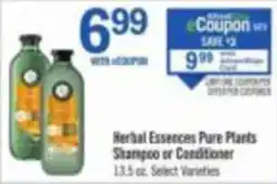 Price Chopper Herbal Essences Pure Plants Shampoo or Conditioner offer
