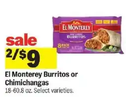 Meijer El Monterey Burritos or Chimichangas offer