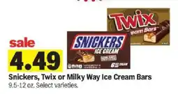 Meijer Snickers Twix or Milky Way Ice Cream Bars offer