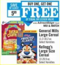 Price Chopper General Mills Large Cereal offer