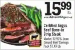 Price Chopper Certified Angus Beef Bone-In Strip Steak offer
