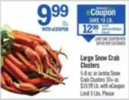 Price Chopper Large Snow Crab Clusters offer