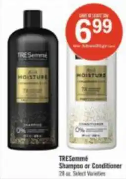 Price Chopper TRESemmé Shampoo or Conditioner offer