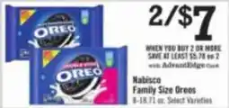 Price Chopper Nabisco Family Size Oreo offer