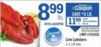 Price Chopper Live Lobsters offer