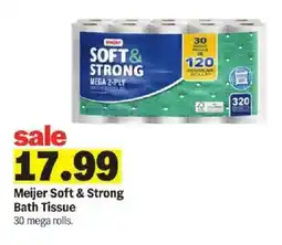 Meijer Meijer soft & strong bath tissue offer