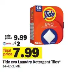 Meijer Tide evo Laundry Detergent Tiles offer