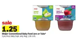 Meijer Meijer Conventional Baby Food Jars or Tubs offer