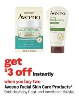 Meijer Aveeno Facial Skin Care Products offer