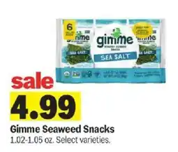 Meijer Gimme Seaweed Snacks offer