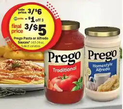 Meijer Prego pasta or alfredo sauces offer