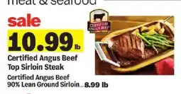 Meijer Certified Angus Beef Top Sirloin Steak offer