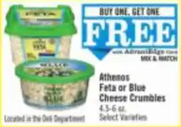 Price Chopper Athenos Feta or Blue Cheese Crumbles offer