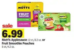 Meijer Mott's Applesauce or Fruit Smoothie Pouches offer