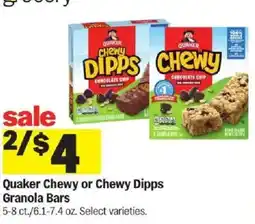 Meijer Quaker Chewy or Chewy Dipps Granola Bars offer