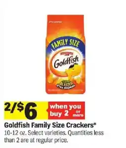 Meijer Goldfish Family Size Crackers offer