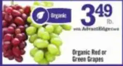 Price Chopper Organic Red or Green Grapes offer