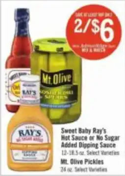 Price Chopper Sweet Baby Ray's Hot Sauce or No Sugar Added Dipping Sauce offer