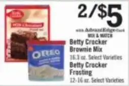 Price Chopper Betty Cracker Brownie Mix and Betty Cracker Frosting offer